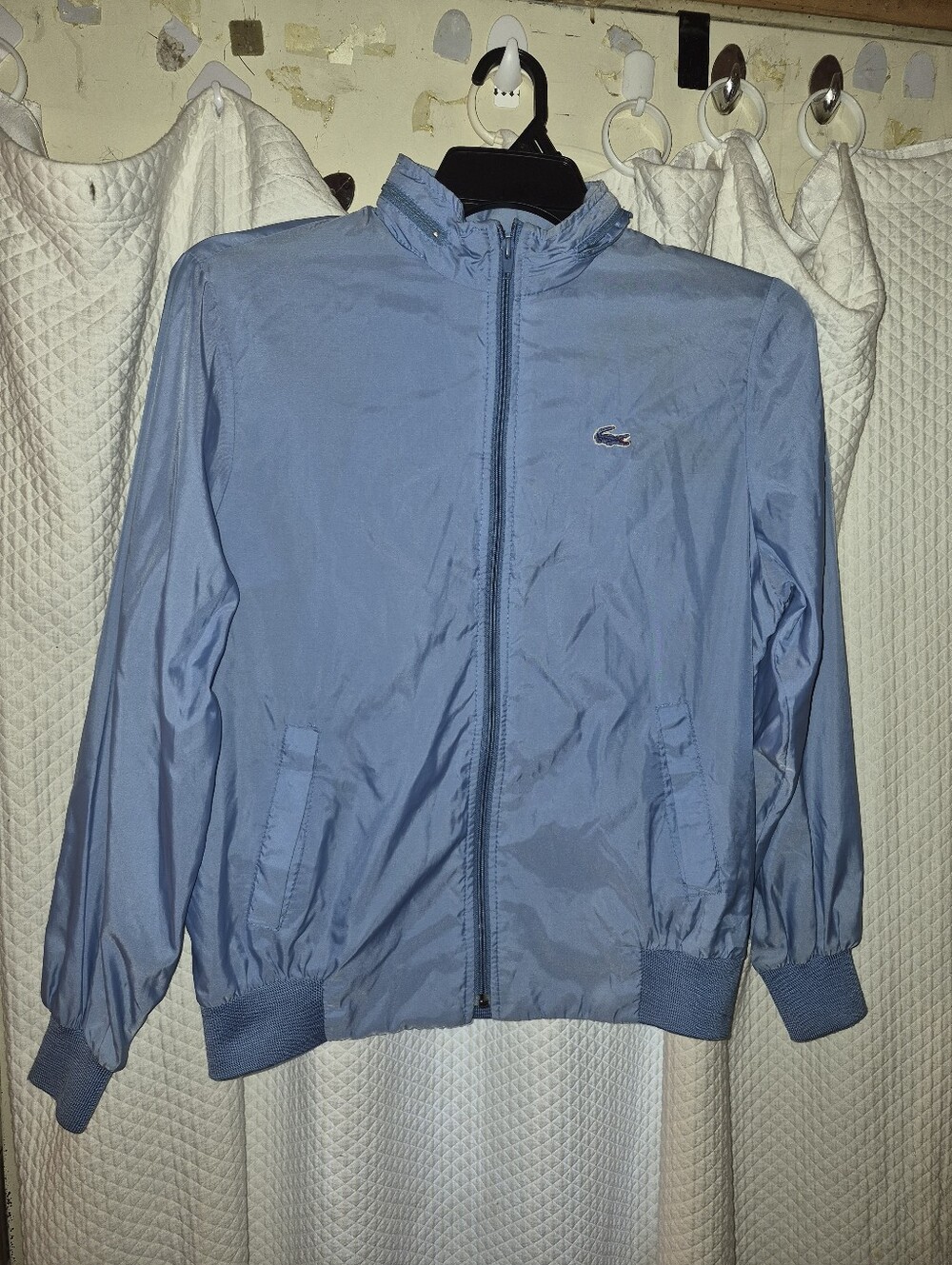 Izod For Her Lacoste Outerware Sky Blue Full-Zip Lightweight Jacket Size Large